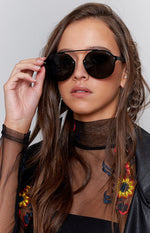 Quay Camden Heights Sunglasses Black Green Image