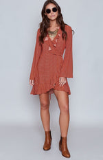 MinkPink Annabel Ruffle Wrap Dress Image