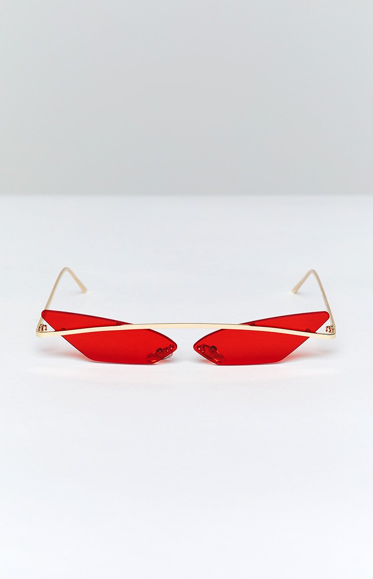 Eclat Let's Dance Festival Sunglasses Red and Gold Image