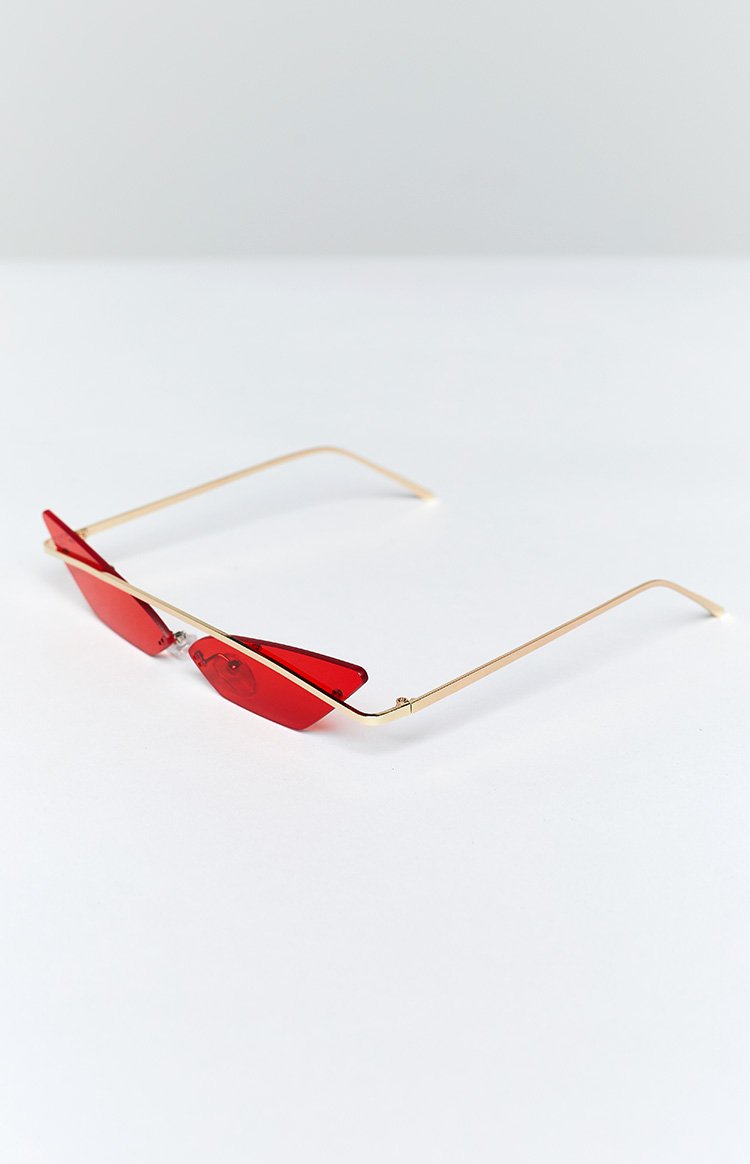 Eclat Let's Dance Festival Sunglasses Red and Gold Image
