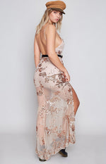 Shine Bright Maxi Dress Rose Gold Image
