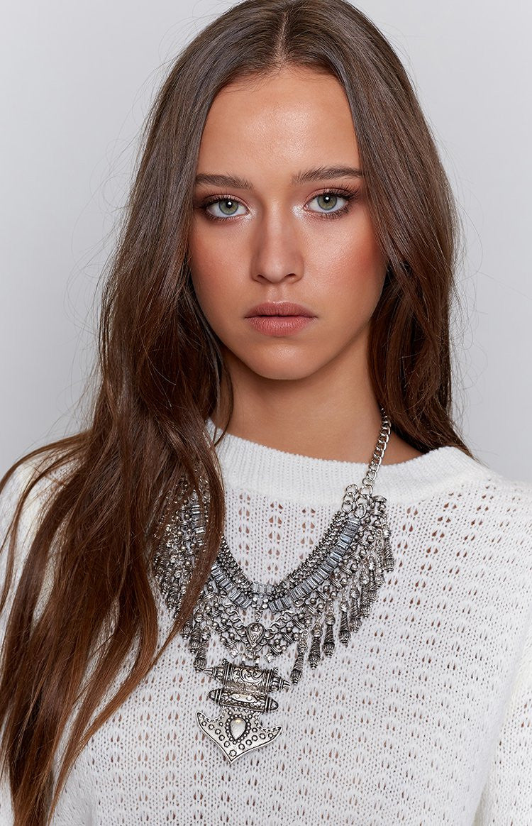 Rising Sun Necklace Silver Image