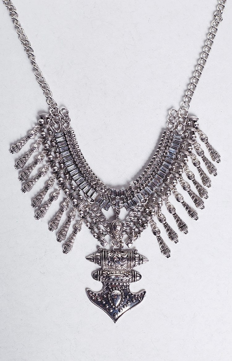 Rising Sun Necklace Silver Image