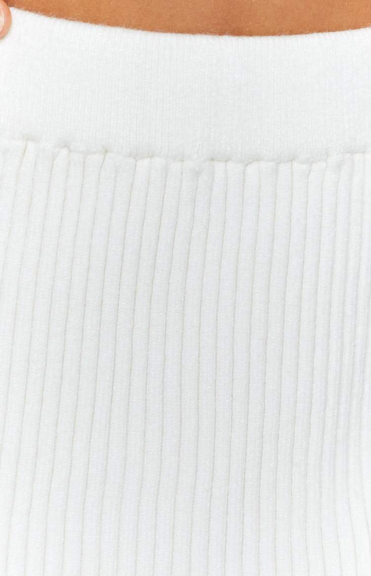 Solara Ribbed Midi Skirt White Image