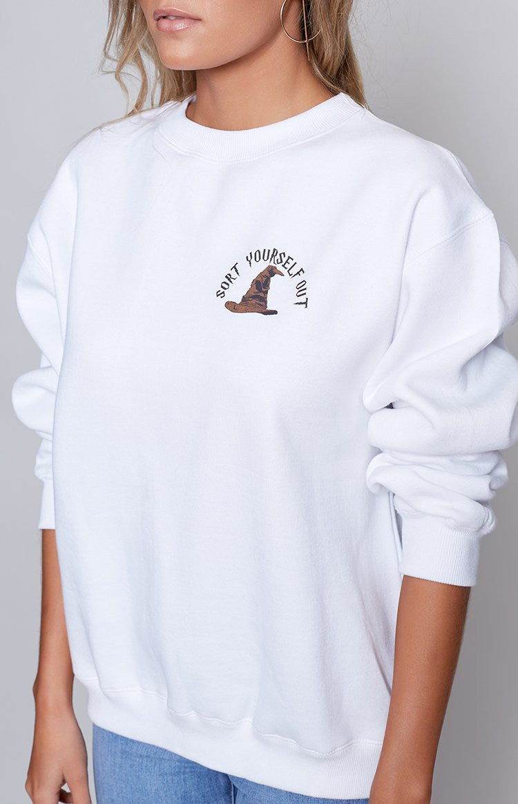 Grey Line Sort Yourself Out Sweatshirt Image
